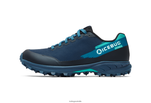 Icebug Shoes Australia P42B68 Men | Icebug Pytho6 BUGrip Dark Blue/Mint
